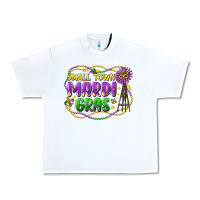 White small town mardi gras Urban Heavy Tee - LillyAllenDesigns