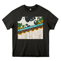 Asphalt cowhide sunflowers cactus Heavy Core Tee - Jasminsmagicworld