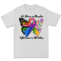 Dove Grey we believe in miracles fight cancer in all colors Premium Tee - MaliasSmallBusiness