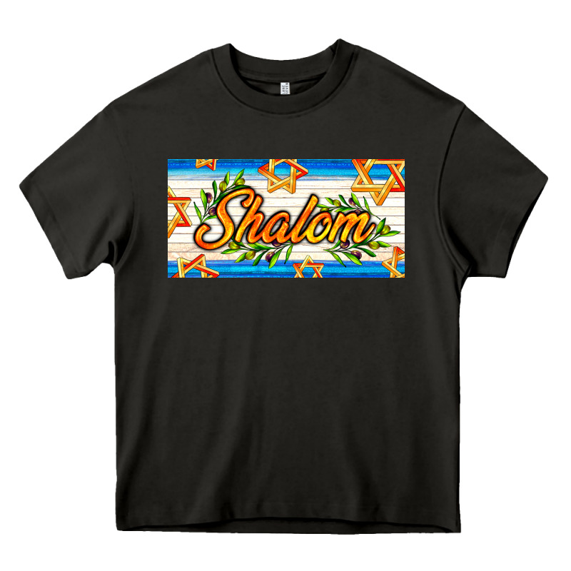 Shalom With Olive Branch Heavy Core Tee by AdoDesignShop | Teevron