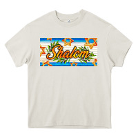 Cream shalom with olive branch Heavy Core Tee - AdoDesignShop
