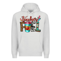 Dove Grey teacher fuel Premium Hoodie - OliviaCreatesArt