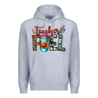 Heather Grey teacher fuel Premium Hoodie - OliviaCreatesArt