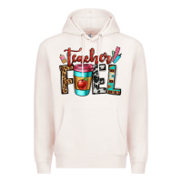 Pale Pink teacher fuel Premium Hoodie - OliviaCreatesArt