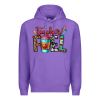 Purple teacher fuel Premium Hoodie - OliviaCreatesArt