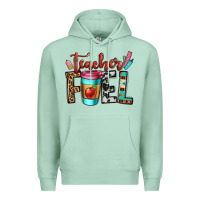 Seafoam teacher fuel Premium Hoodie - OliviaCreatesArt
