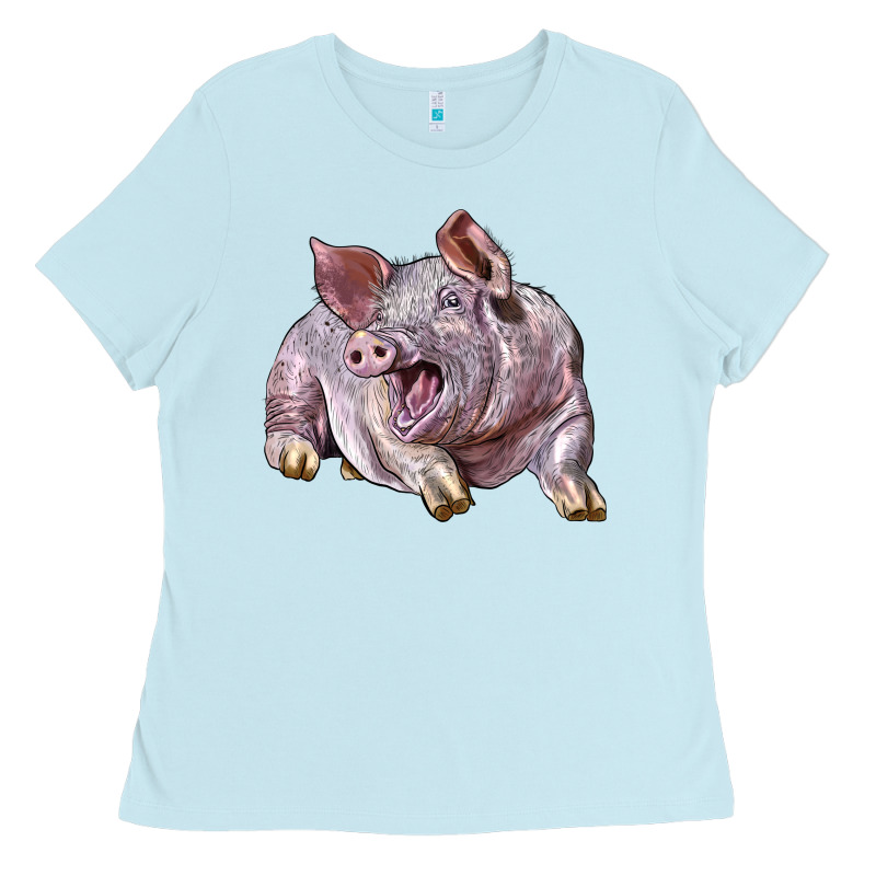 Landrace Pig Ladies Tee by LillyAllenDesigns | Teevron