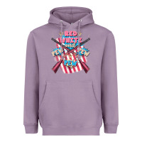 Lavender Red white and pew pew pew Heavyweight Hoodie - FaDigitalArtStudio