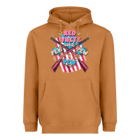 Meerkat Red white and pew pew pew Heavyweight Hoodie - FaDigitalArtStudio