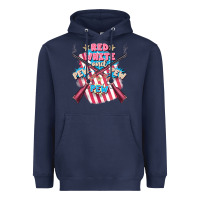 Navy Red white and pew pew pew Heavyweight Hoodie - FaDigitalArtStudio