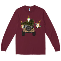 Burgundy Gnomes Truck Car  Christmas Long Sleeve Tee - Bettercallsaul