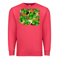 Cardinal st.patricks plaid  green glitter cowhide  leopard Premium Sweatshirt - FaDigitalArtStudio