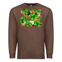 Chestnut st.patricks plaid  green glitter cowhide  leopard Premium Sweatshirt - FaDigitalArtStudio