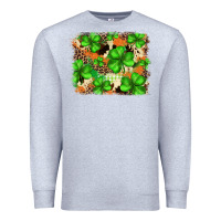 Heather Grey st.patricks plaid  green glitter cowhide  leopard Premium Sweatshirt - FaDigitalArtStudio