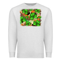 Oatmeal Heather st.patricks plaid  green glitter cowhide  leopard Premium Sweatshirt - FaDigitalArtStudio