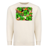 Sandshell st.patricks plaid  green glitter cowhide  leopard Premium Sweatshirt - FaDigitalArtStudio