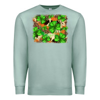 Seafoam st.patricks plaid  green glitter cowhide  leopard Premium Sweatshirt - FaDigitalArtStudio