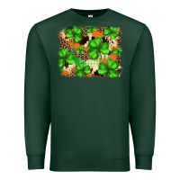 Sports Green st.patricks plaid  green glitter cowhide  leopard Premium Sweatshirt - FaDigitalArtStudio