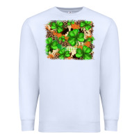 St.patricks Plaid  Green Glitter Cowhide  Leopard Premium Sweatshirt | Teevron