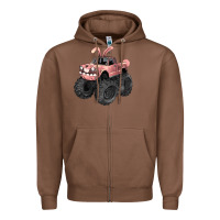 Chestnut Easter monster truck Easter Day Zipper Hoodie - HowdyJamesFarm