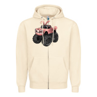 Sandshell Easter monster truck Easter Day Zipper Hoodie - HowdyJamesFarm