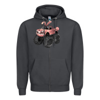 Smoke Easter monster truck Easter Day Zipper Hoodie - HowdyJamesFarm
