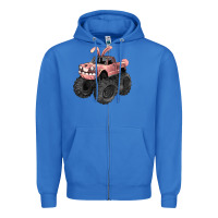 True Royal Easter monster truck Easter Day Zipper Hoodie - HowdyJamesFarm