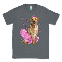 Charcoal Heather Labrador Retriever Dog With Tutu Classic Tee - LillyAllenDesigns