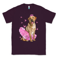 Plum Labrador Retriever Dog With Tutu Classic Tee - LillyAllenDesigns
