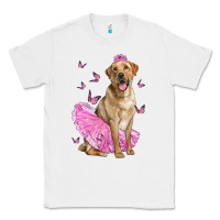 White Labrador Retriever Dog With Tutu Classic Tee - LillyAllenDesigns