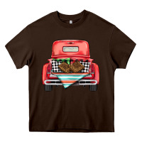 Chocolate Brown Christmas truck Heavy Core Tee - BarkalooDesign