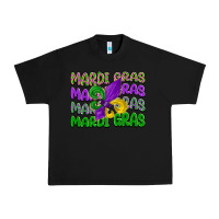 Black mardi gras with fleur de lis Urban Heavy Tee - LillyAllenDesigns