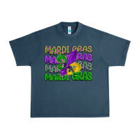 Midnight Navy mardi gras with fleur de lis Urban Heavy Tee - LillyAllenDesigns