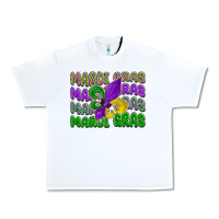 White mardi gras with fleur de lis Urban Heavy Tee - LillyAllenDesigns