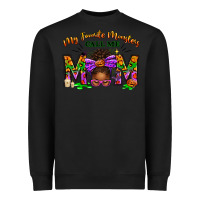 Black My Favorite Monsters Call Me Mom Heavyweight Sweatshirt - texasbilliewilder