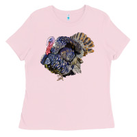 Bubblegum Pink Bronze Turkey Ladies Tee - LillyAllenDesigns