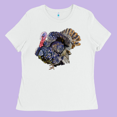 Bronze Turkey Ladies Tee Designed By Lillyallendesigns