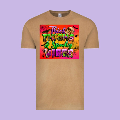 Thick Thighs And Spooky Vibes Tumbler Vintage Tee Designed By Bundleandbundleshop