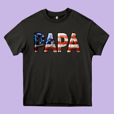 American Papa Heavy Core Tee Designed By Lillyallendesigns