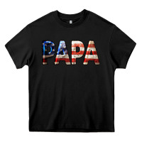 Black American Papa Heavy Core Tee - LillyAllenDesigns