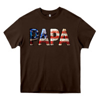 Chocolate Brown American Papa Heavy Core Tee - LillyAllenDesigns