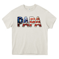 Cream American Papa Heavy Core Tee - LillyAllenDesigns