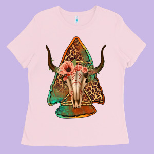 Bullskull Arrowhead Ladies Tee Designed By Jasminsmagicworld