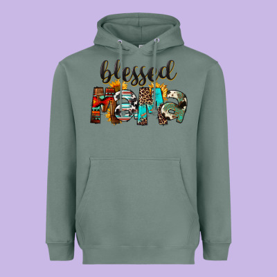 Western Blessed Mama Mother's Day Heavyweight Hoodie Designed By Fadigitalartstudio