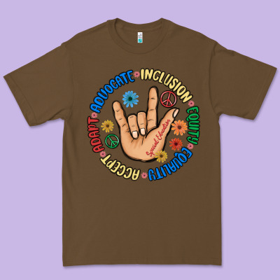 Advocate Inclusion Equity Equality Accept Adapt Premium Tee Designed By Maliassmallbusiness