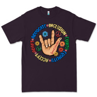 Plum advocate inclusion equity equality accept adapt Premium Tee - MaliasSmallBusiness