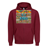 Burgundy He is risen tumbler Easter Day Zipper Hoodie - HowdyJamesFarm