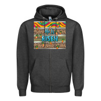 Charcoal Heather He is risen tumbler Easter Day Zipper Hoodie - HowdyJamesFarm