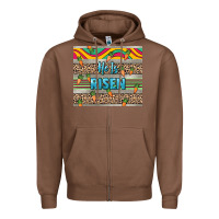 Chestnut He is risen tumbler Easter Day Zipper Hoodie - HowdyJamesFarm