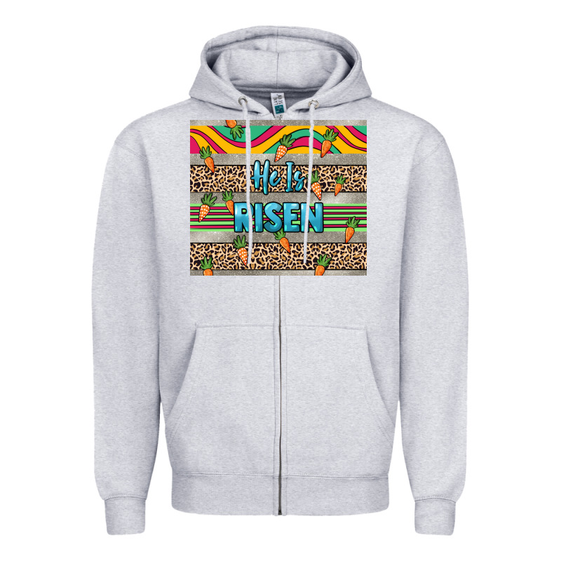 He Is Risen Tumbler Easter Day Zipper Hoodie by HowdyJamesFarm | Teevron